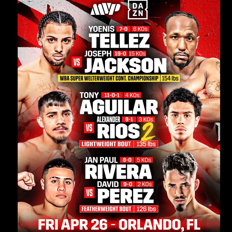 Get pumped for an epic boxing night at all Chicas locations! Catch Tellez vs. Jackson live in action—it's bound to be an unforgettable showdown. See you there!